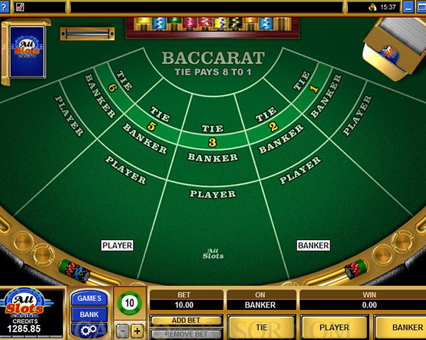 Baccarat casino regle